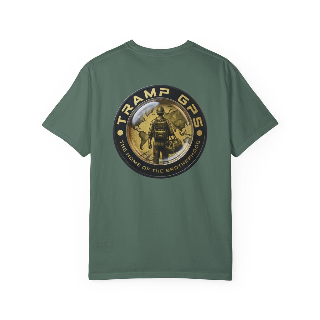T-Shirt — Tramp GPS 'Home of the Brotherhood' Chest & Back Graphic