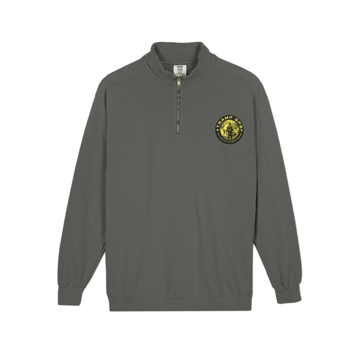 Tramp GPS Quarter-Zip Sweatshirt — Outdoor Explorer Graphic Pullover