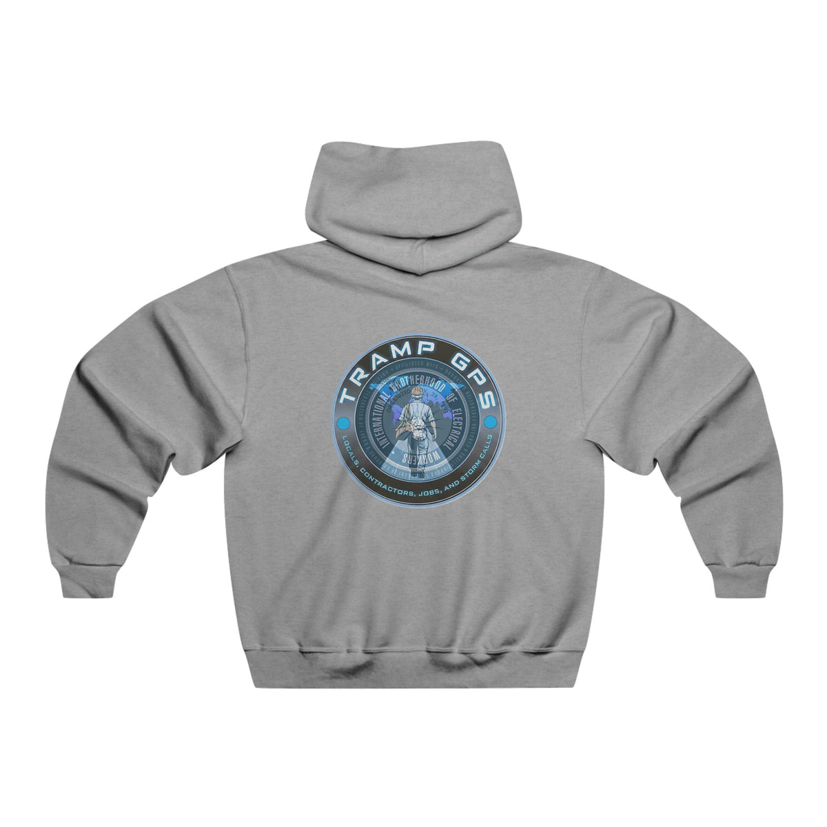Tell A Tramp GPS Hoodie — Retro Traveler Graphic Hooded Sweatshirt