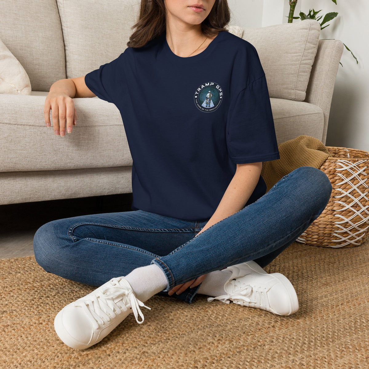 Tramp GPS Distressed Logo T-Shirt — Vintage Political Campaign Tee