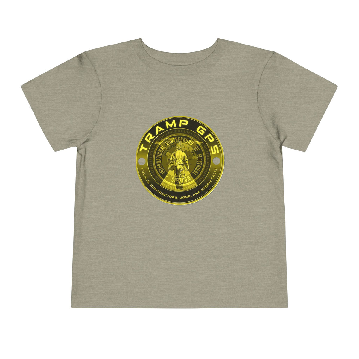 Toddler Tee — "Tramp GPS" Gold Coin Graphic Kids Shirt