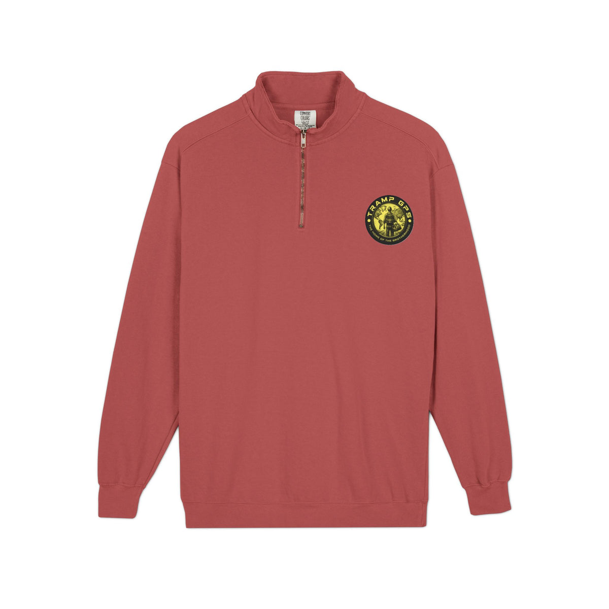 Tramp GPS Quarter-Zip Sweatshirt — Outdoor Explorer Graphic Pullover