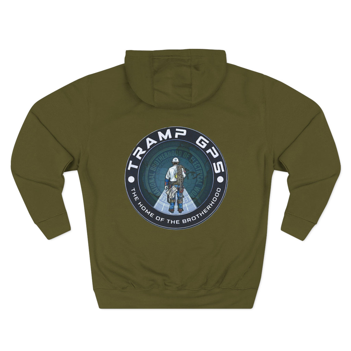 Tramp GPS Hoodie — 'The Home of the Brotherhood' Travel & Adventure Pullover