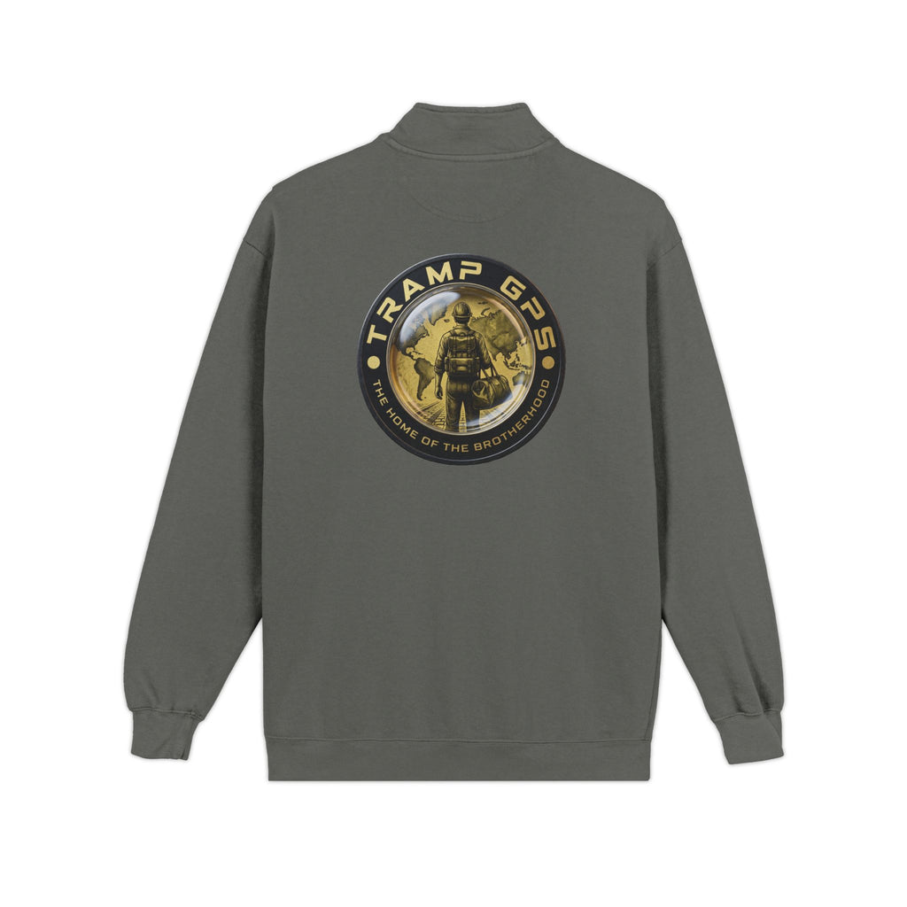 Tramp GPS Quarter-Zip Sweatshirt — Outdoor Explorer Graphic Pullover