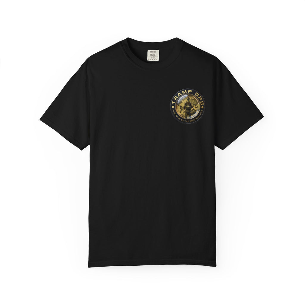 T-Shirt — Tramp GPS 'Home of the Brotherhood' Chest & Back Graphic