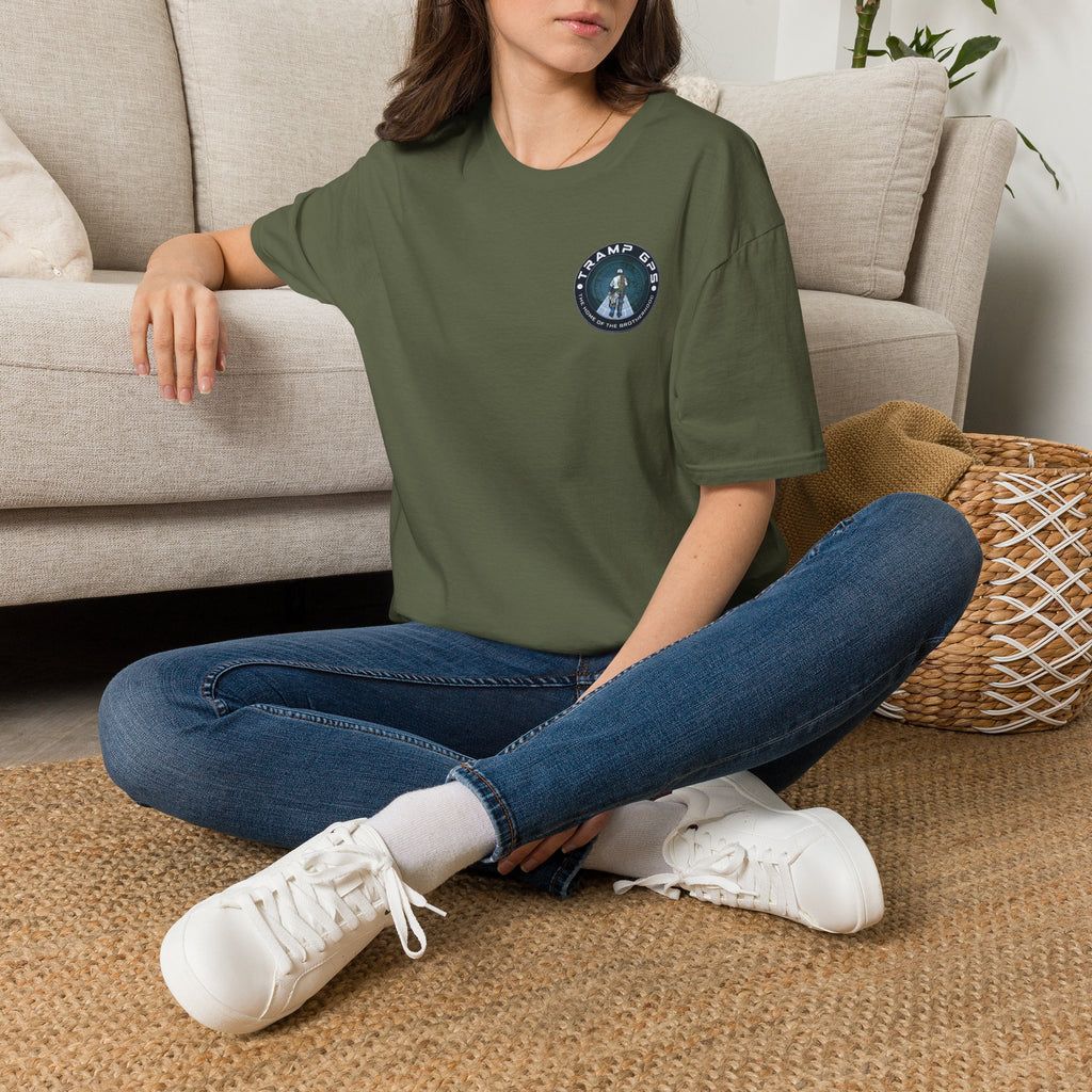 Tramp GPS Distressed Logo T-Shirt — Vintage Political Campaign Tee