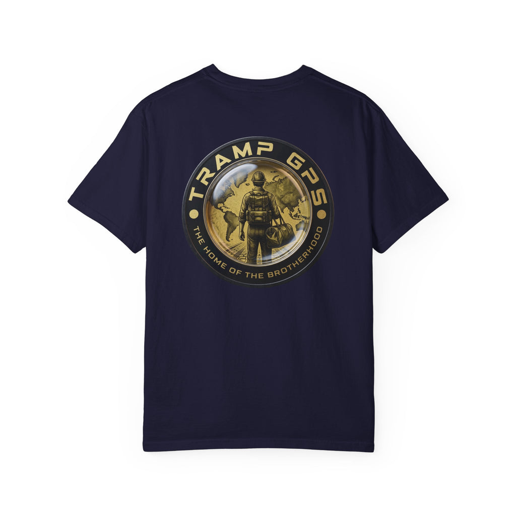 T-Shirt — Tramp GPS 'Home of the Brotherhood' Chest & Back Graphic