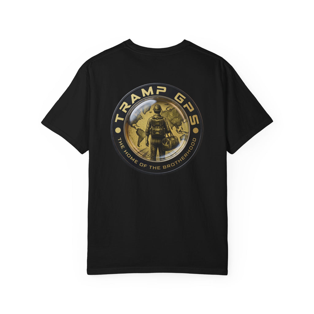 T-Shirt — Tramp GPS 'Home of the Brotherhood' Chest & Back Graphic