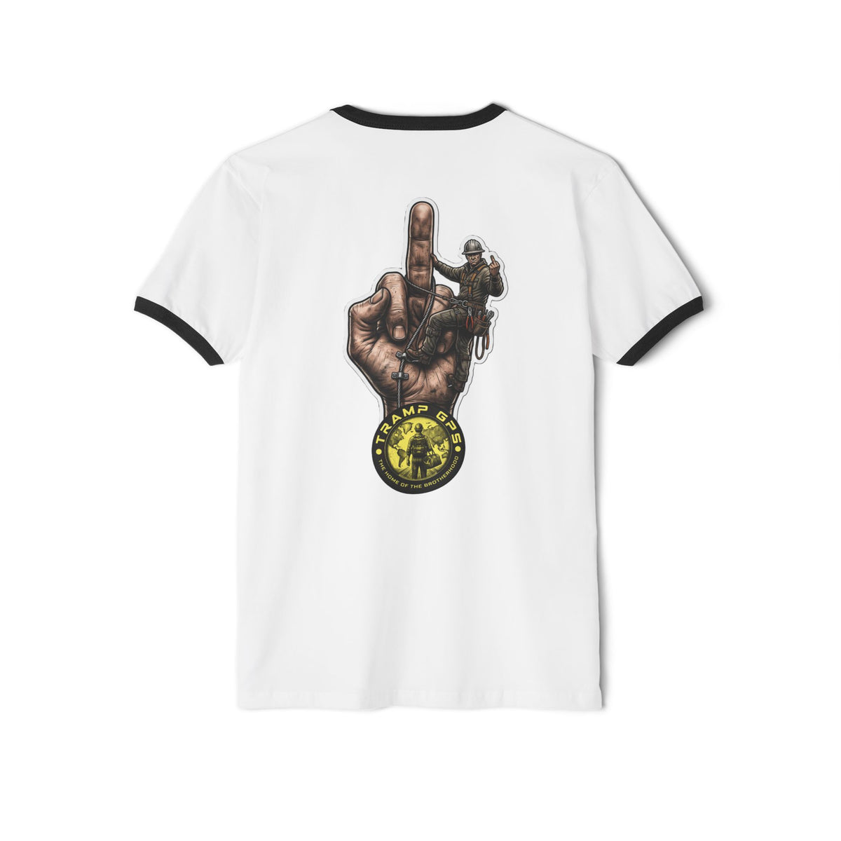 Vintage Rock Hand Graphic Ringer T-Shirt