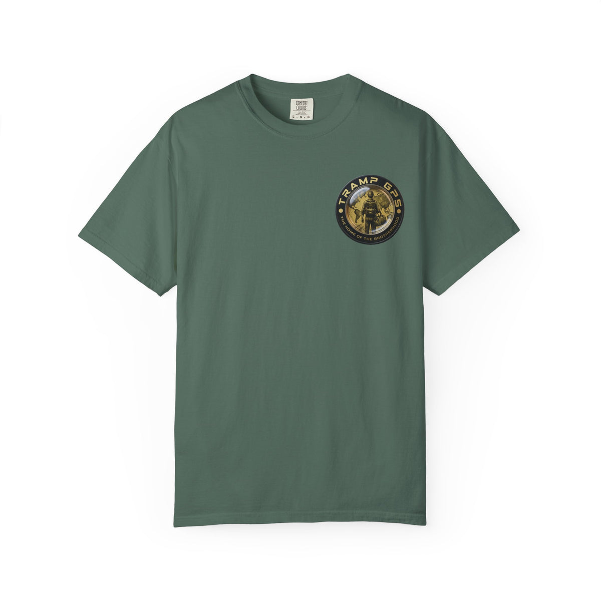 T-Shirt — Tramp GPS 'Home of the Brotherhood' Chest & Back Graphic