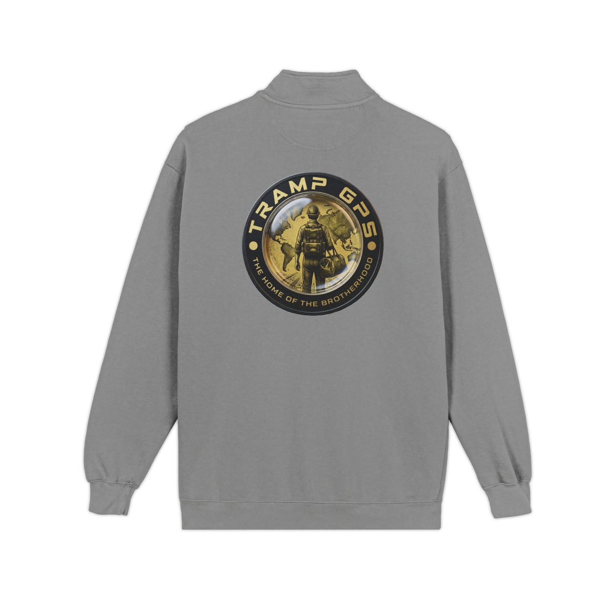 Tramp GPS Quarter-Zip Sweatshirt — Outdoor Explorer Graphic Pullover