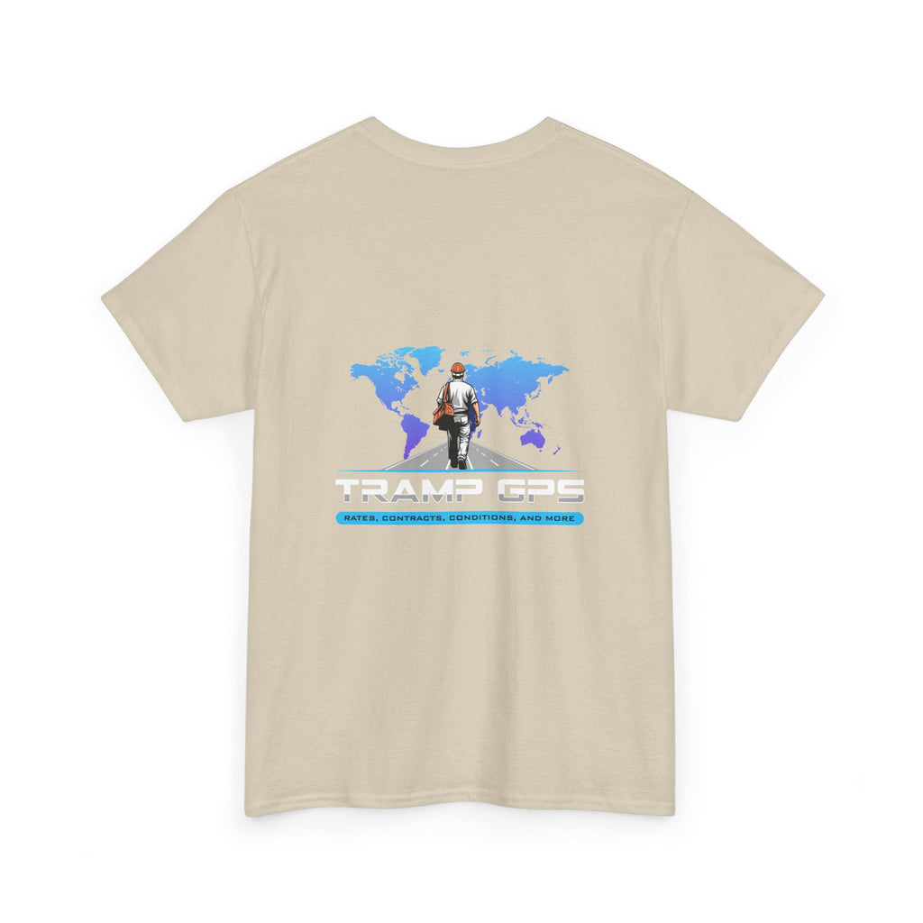 Tramp GPS Graphic Tee — World Map Adventure Travel T-Shirt