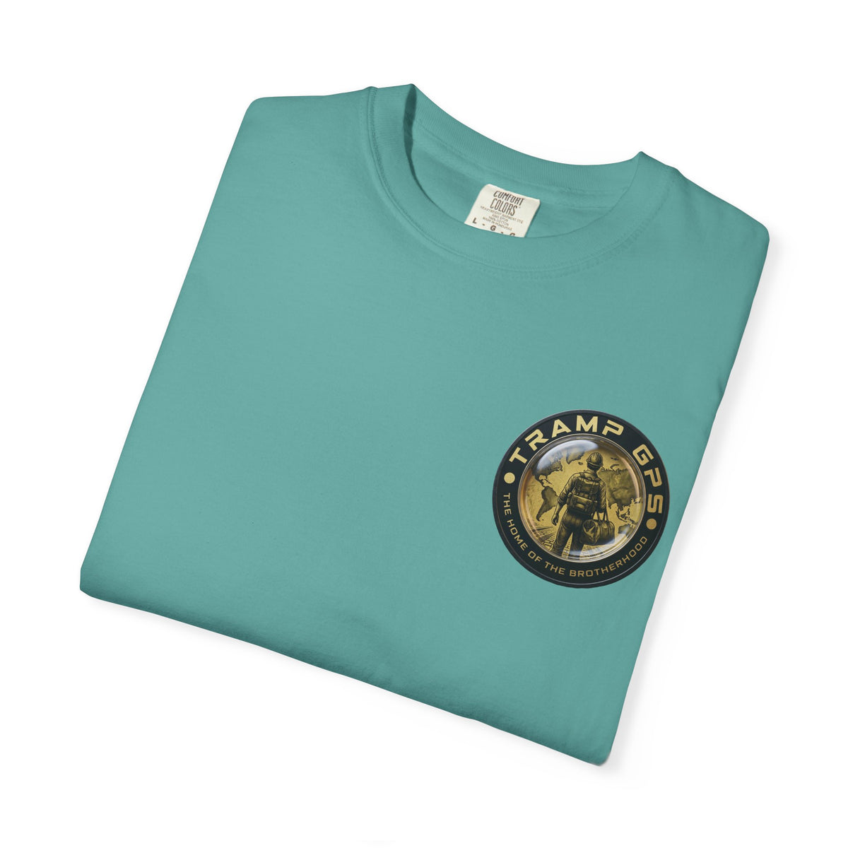 T-Shirt — Tramp GPS 'Home of the Brotherhood' Chest & Back Graphic