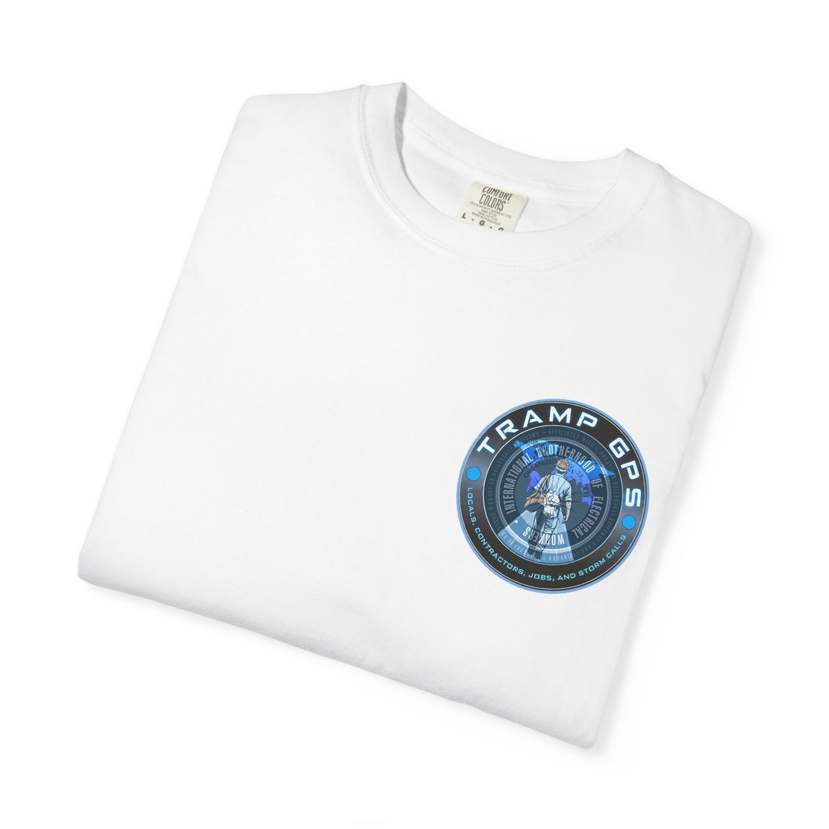 Tramp GPS Graphic T-Shirt — Retro Space Mission Logo