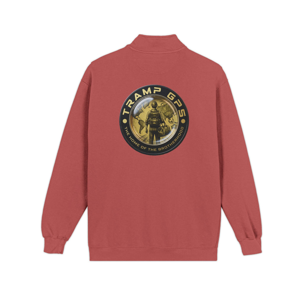 Tramp GPS Quarter-Zip Sweatshirt — Outdoor Explorer Graphic Pullover