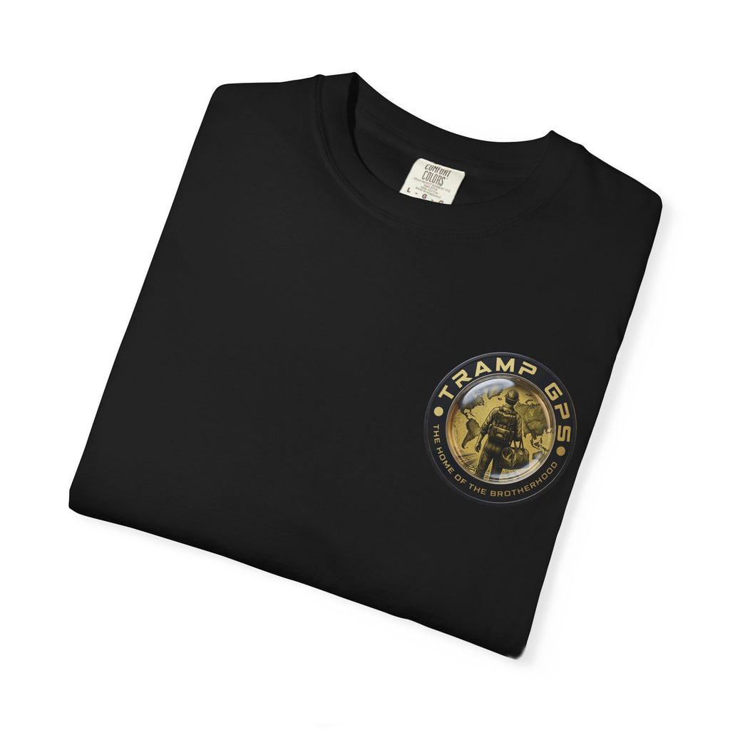 T-Shirt — Tramp GPS 'Home of the Brotherhood' Chest & Back Graphic