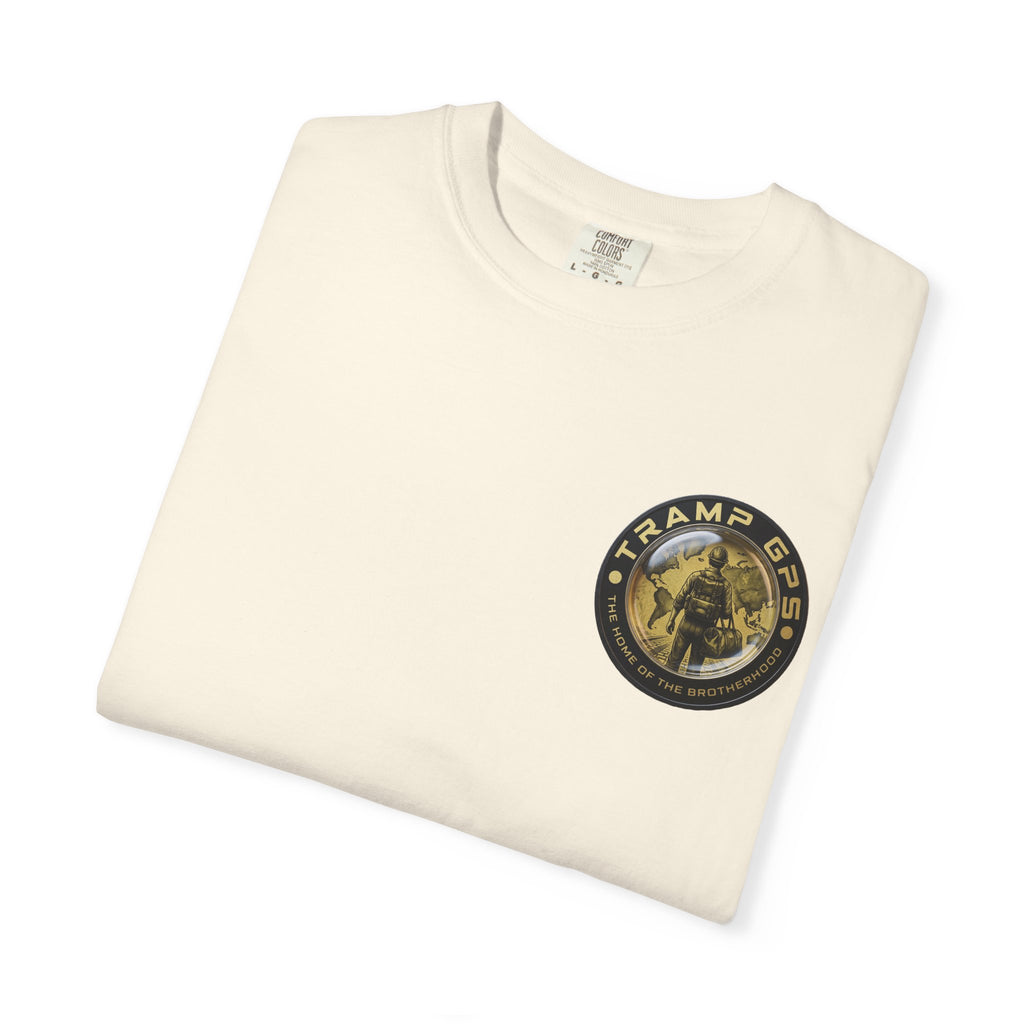 T-Shirt — Tramp GPS 'Home of the Brotherhood' Chest & Back Graphic