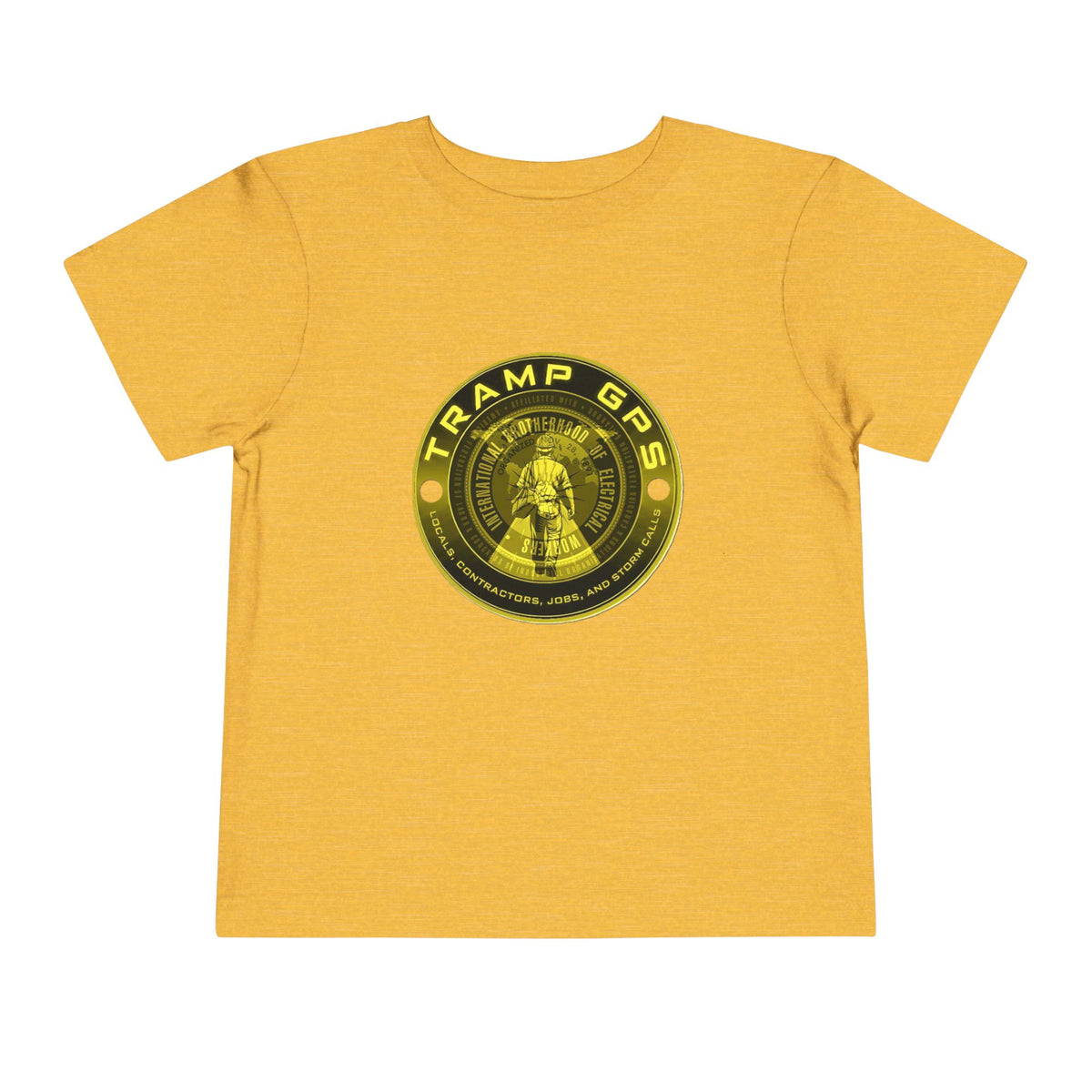 Toddler Tee — "Tramp GPS" Gold Coin Graphic Kids Shirt