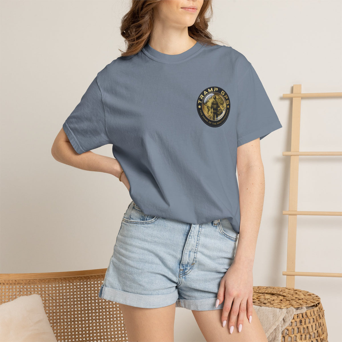 T-Shirt — Tramp GPS 'Home of the Brotherhood' Chest & Back Graphic