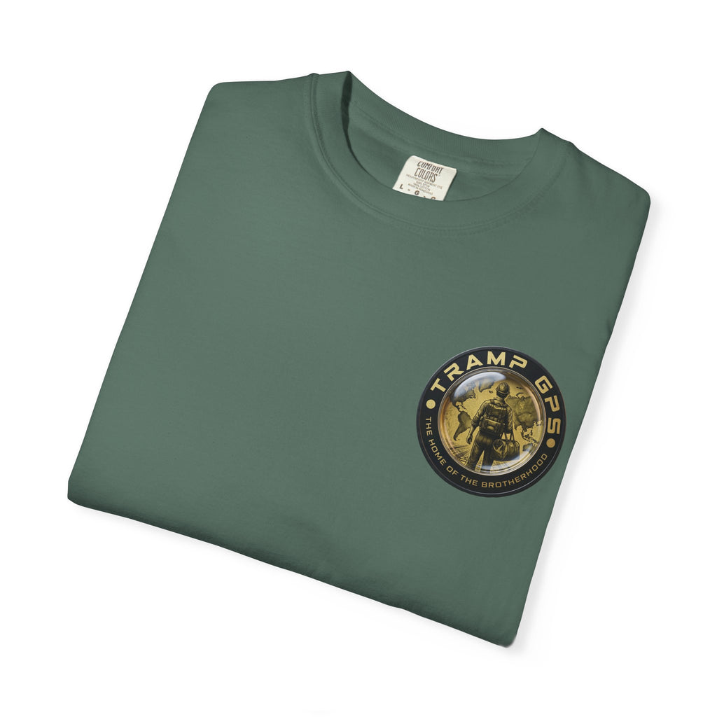 T-Shirt — Tramp GPS 'Home of the Brotherhood' Chest & Back Graphic
