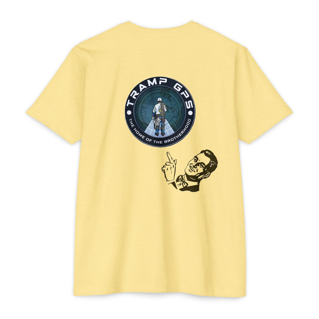 Tramp GPS Graphic T-Shirt — Retro Explorer Patch Design