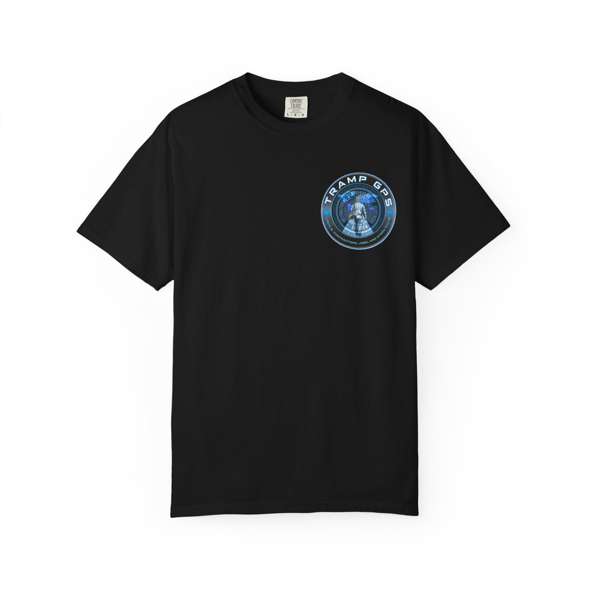 Tramp GPS Graphic T-Shirt — Retro Space Mission Logo