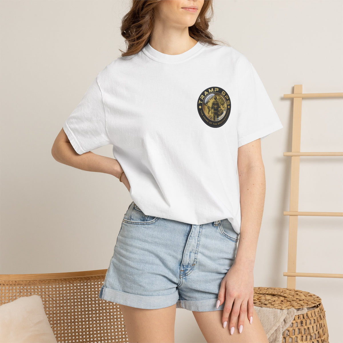 T-Shirt — Tramp GPS 'Home of the Brotherhood' Chest & Back Graphic