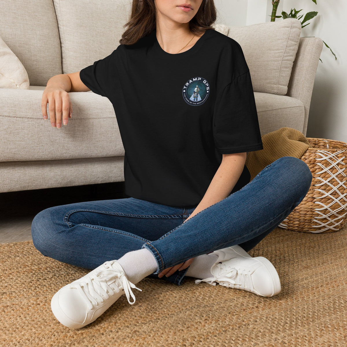 Tramp GPS Distressed Logo T-Shirt — Vintage Political Campaign Tee