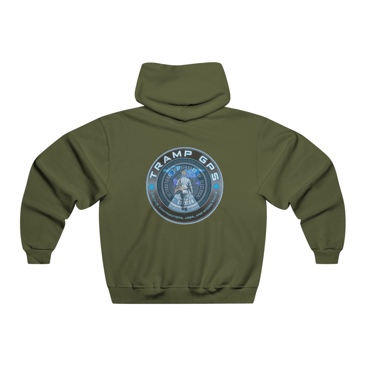 Tell A Tramp GPS Hoodie — Retro Traveler Graphic Hooded Sweatshirt
