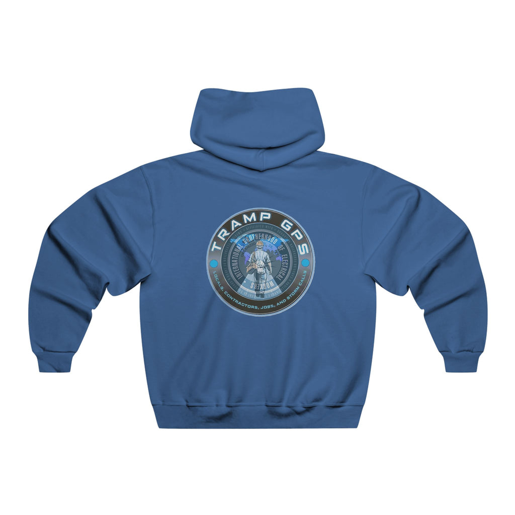 Tell A Tramp GPS Hoodie — Retro Traveler Graphic Hooded Sweatshirt