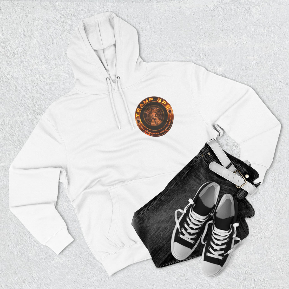 GPS Tramp Hoodie — Vintage Compass Logo Pullover