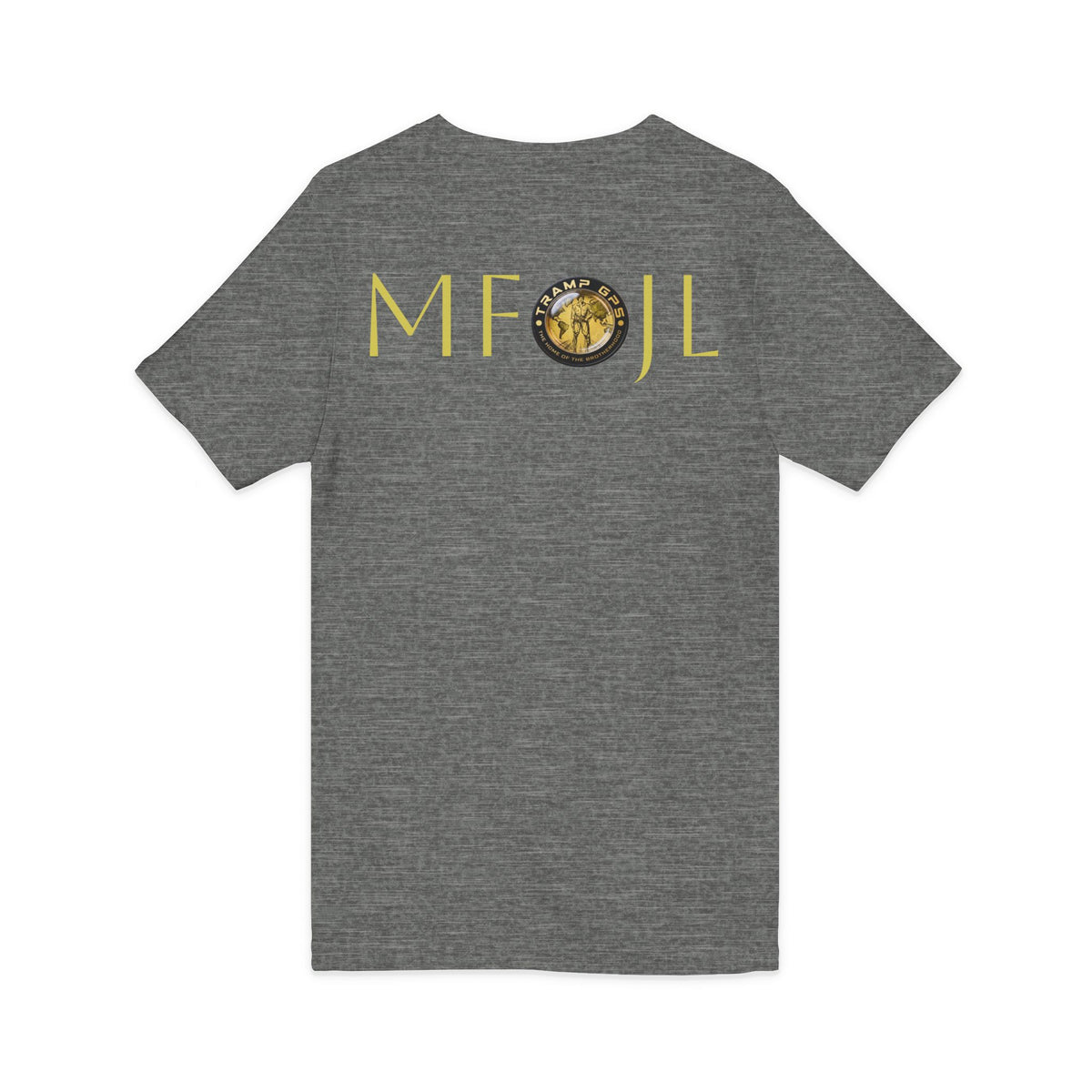 Moon Phase Logo V-Neck Tee — MFJL Gold Emblem
