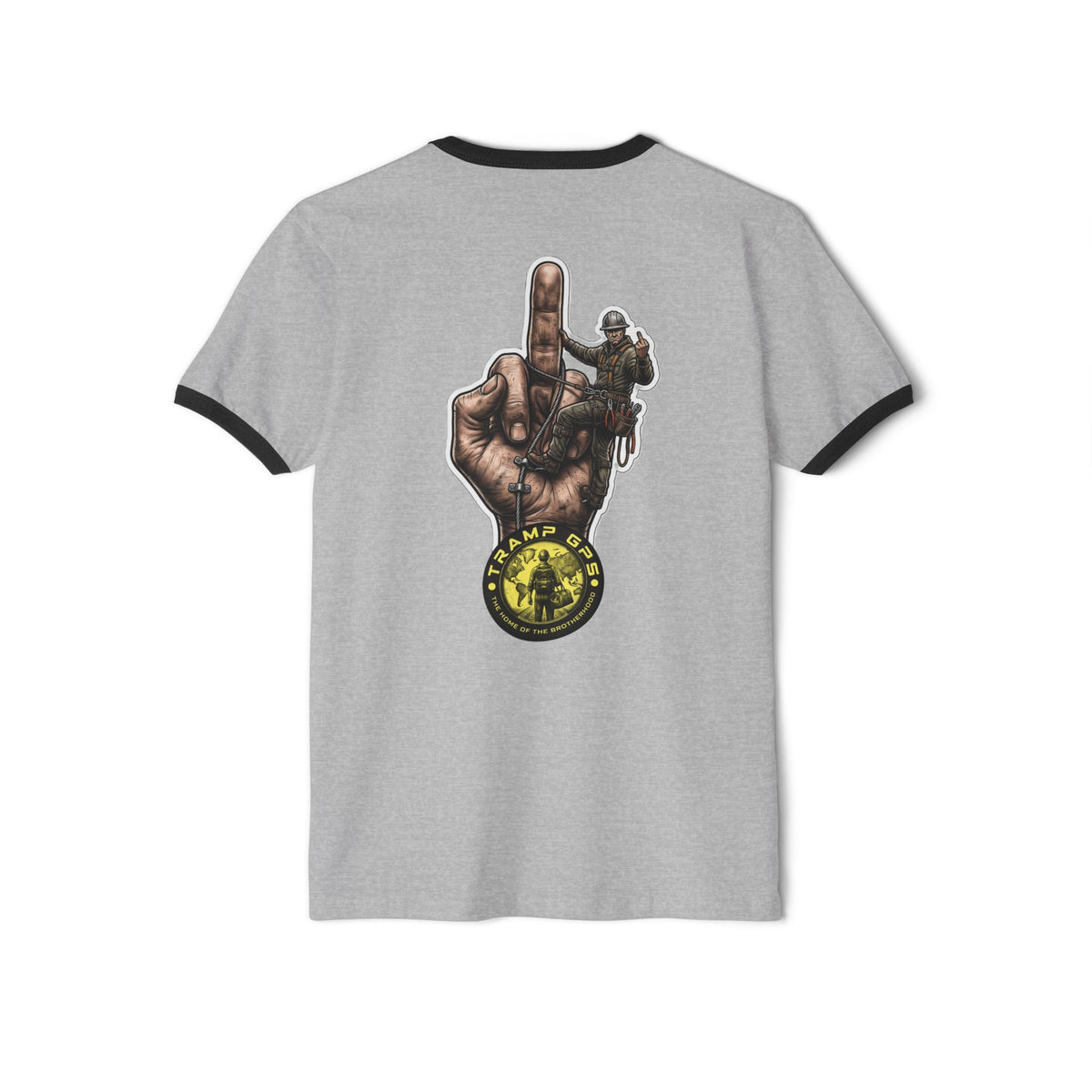 Vintage Rock Hand Graphic Ringer T-Shirt