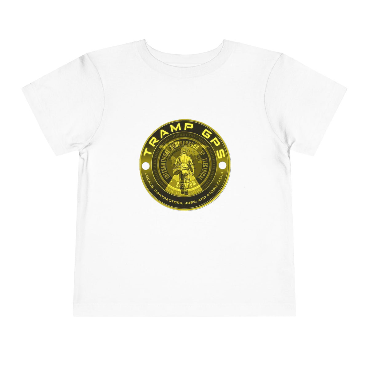 Toddler Tee — "Tramp GPS" Gold Coin Graphic Kids Shirt