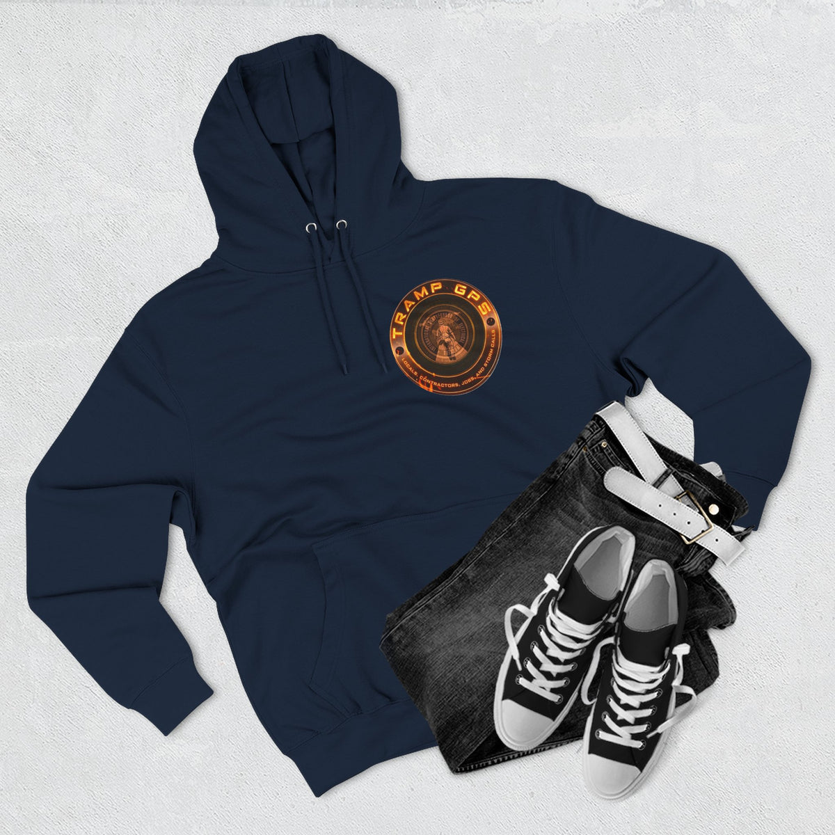 GPS Tramp Hoodie — Vintage Compass Logo Pullover