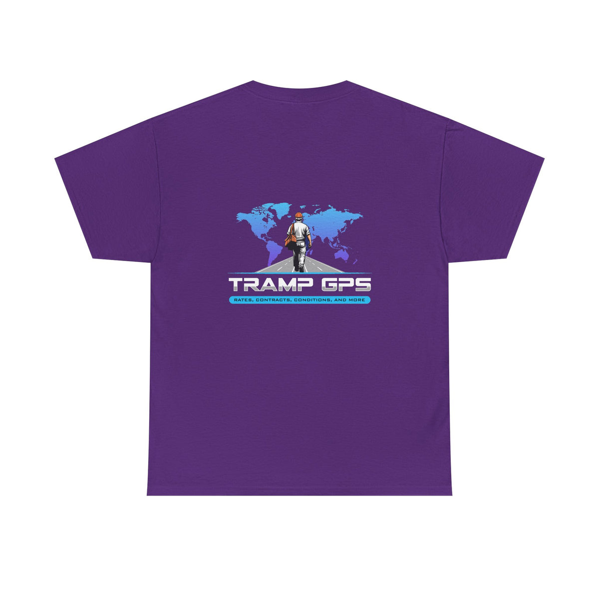 Tramp GPS Graphic Tee — World Map Adventure Travel T-Shirt