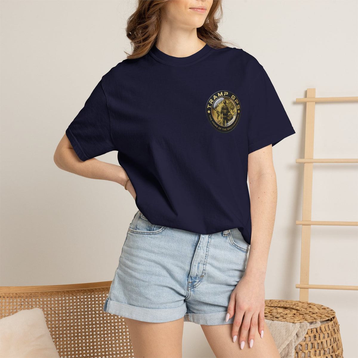 T-Shirt — Tramp GPS 'Home of the Brotherhood' Chest & Back Graphic