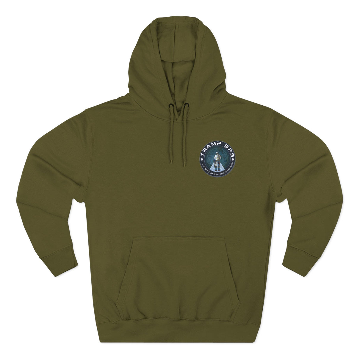 Tramp GPS Hoodie — 'The Home of the Brotherhood' Travel & Adventure Pullover