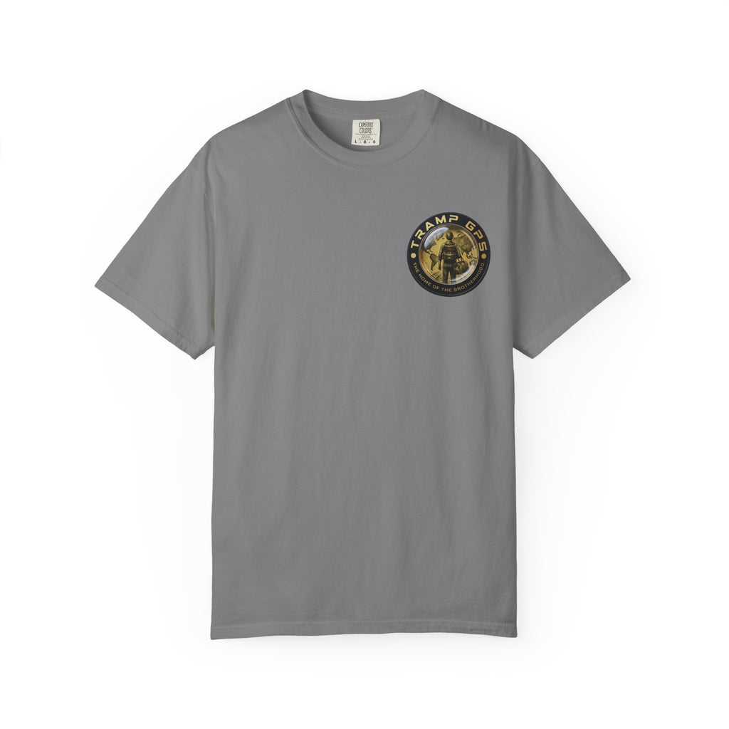 T-Shirt — Tramp GPS 'Home of the Brotherhood' Chest & Back Graphic