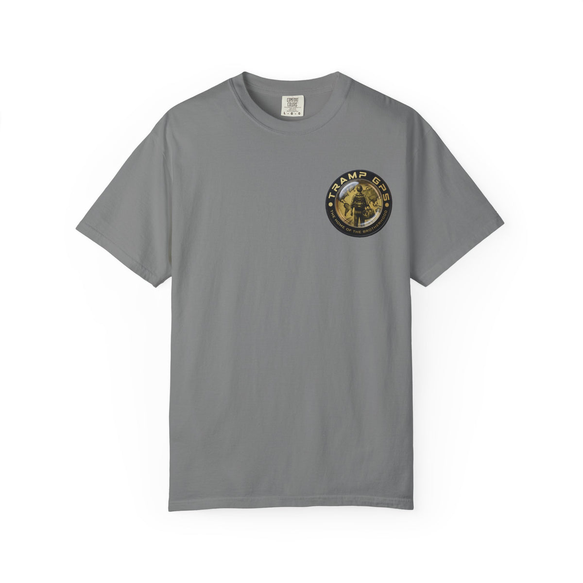 T-Shirt — Tramp GPS 'Home of the Brotherhood' Chest & Back Graphic