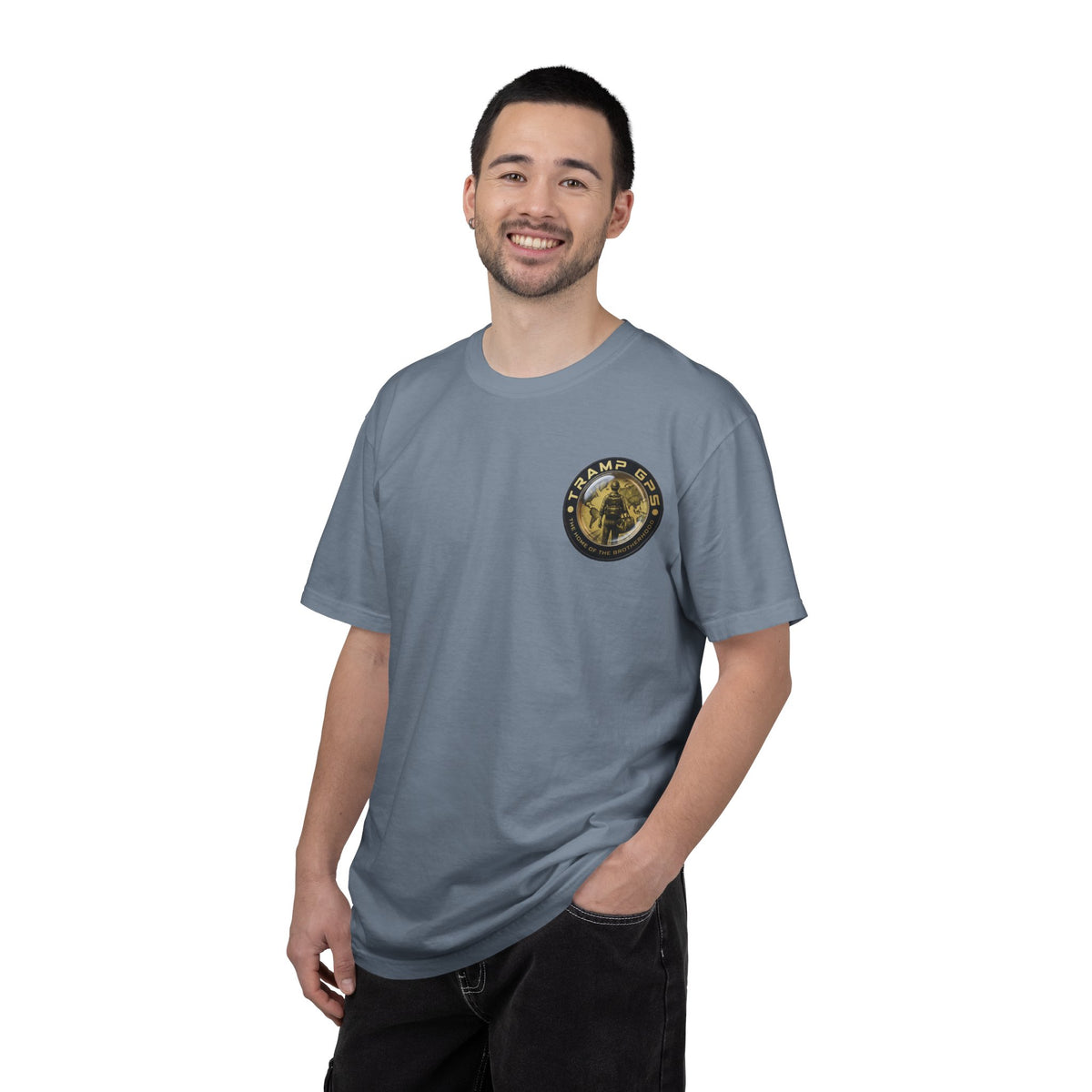 T-Shirt — Tramp GPS 'Home of the Brotherhood' Chest & Back Graphic