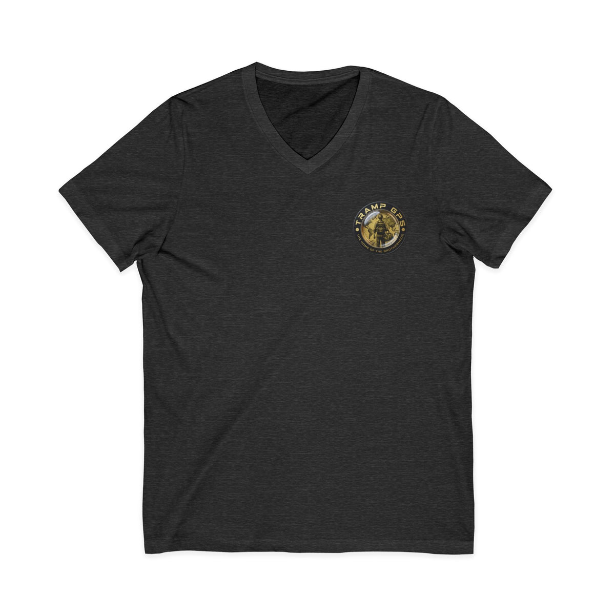 Moon Phase Logo V-Neck Tee — MFJL Gold Emblem