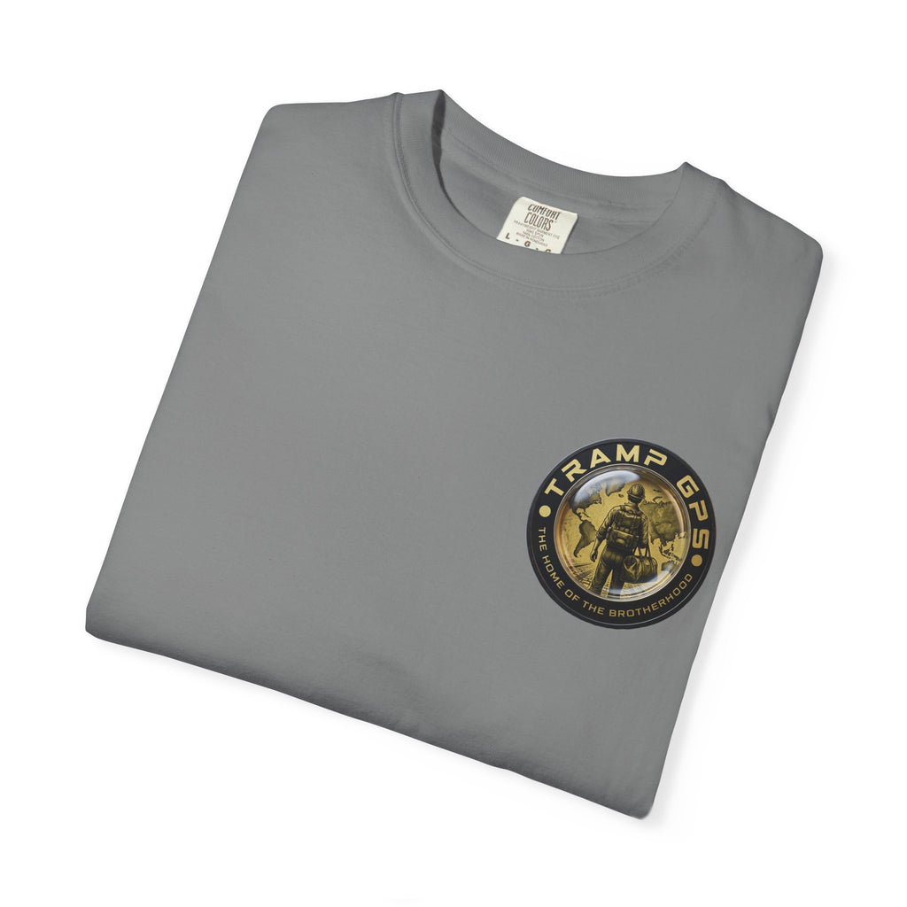 T-Shirt — Tramp GPS 'Home of the Brotherhood' Chest & Back Graphic