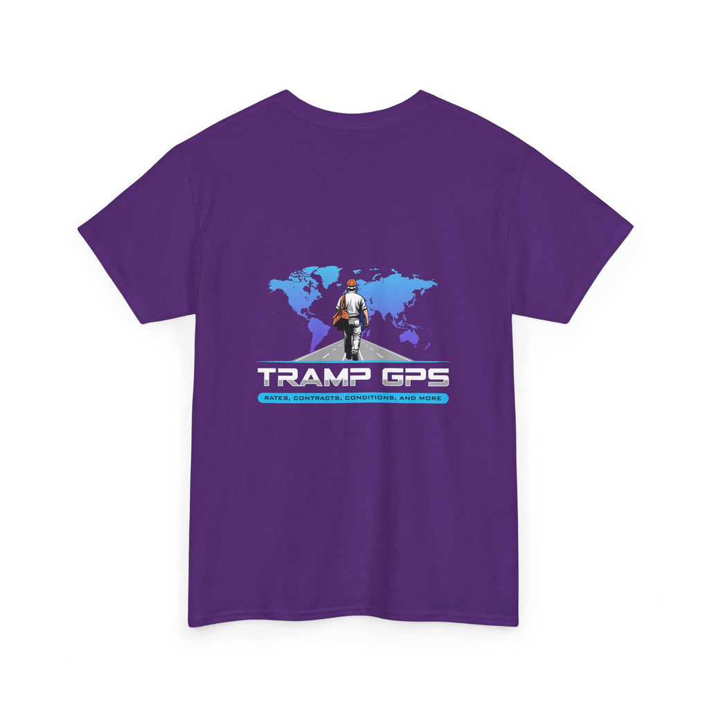 Tramp GPS Graphic Tee — World Map Adventure Travel T-Shirt