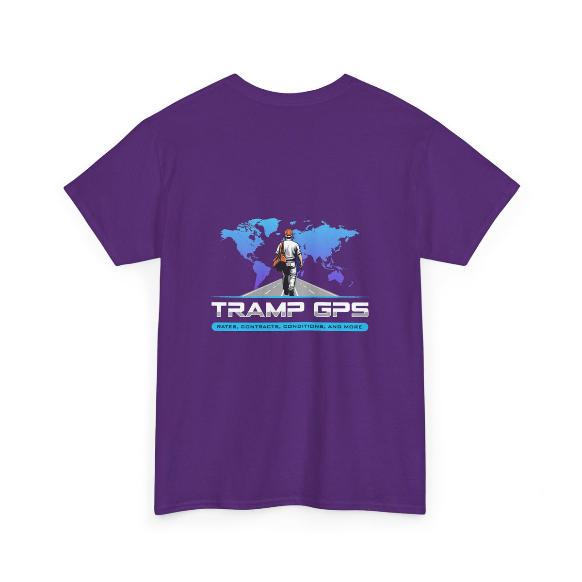 Tramp GPS Graphic Tee — World Map Adventure Travel T-Shirt