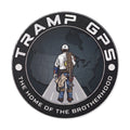 Tramp GPS Round Vinyl Sticker — 'The Home of the Brotherhood' Lineman Design