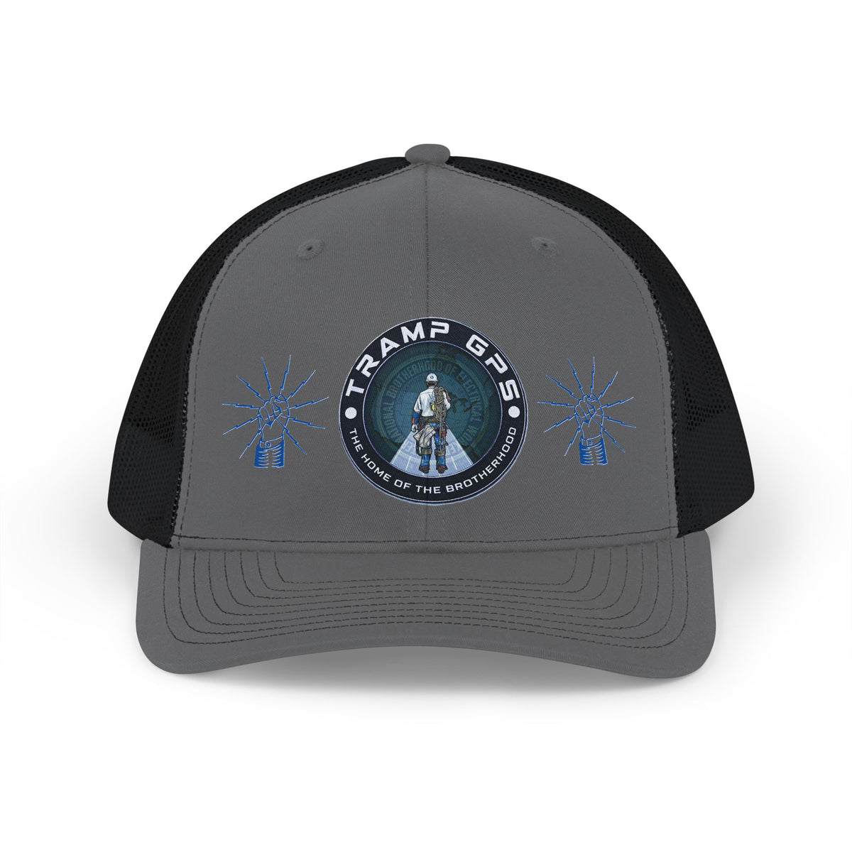 Trucker Cap — ‘Tramp Gps’ Vintage Explorer Patch Snapback