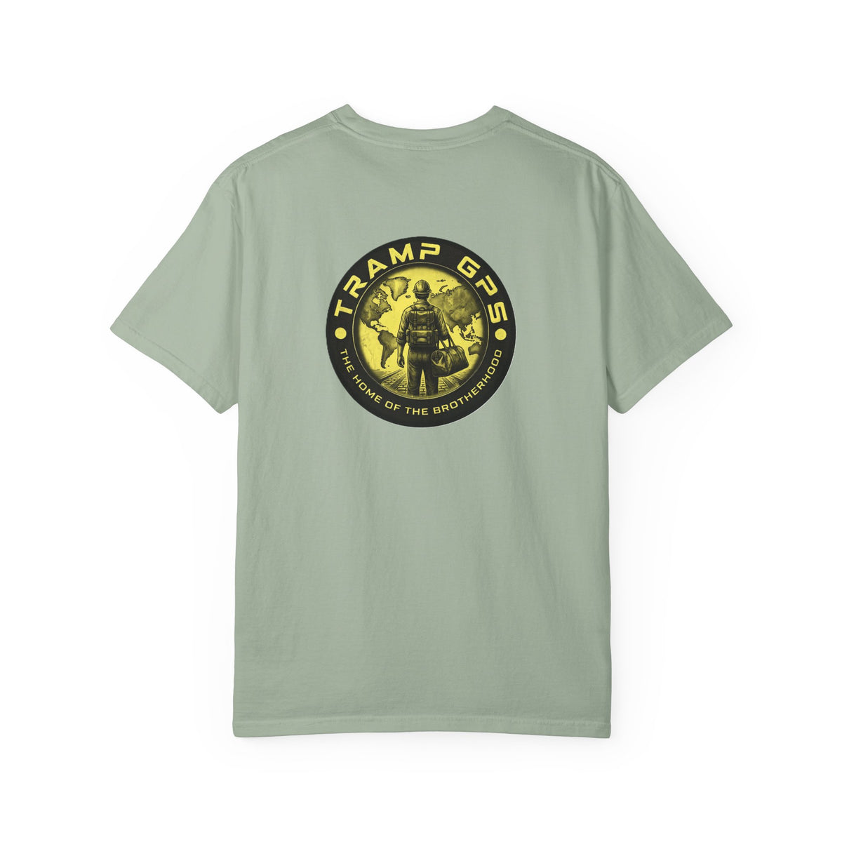 Tramp GPS Vintage Explorer T‑Shirt — "Tramp GPS: Home of the Broken Brigade"