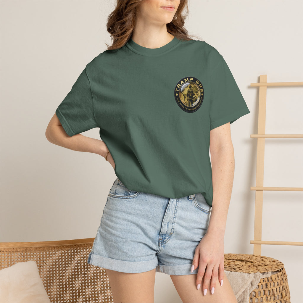 T-Shirt — Tramp GPS 'Home of the Brotherhood' Chest & Back Graphic