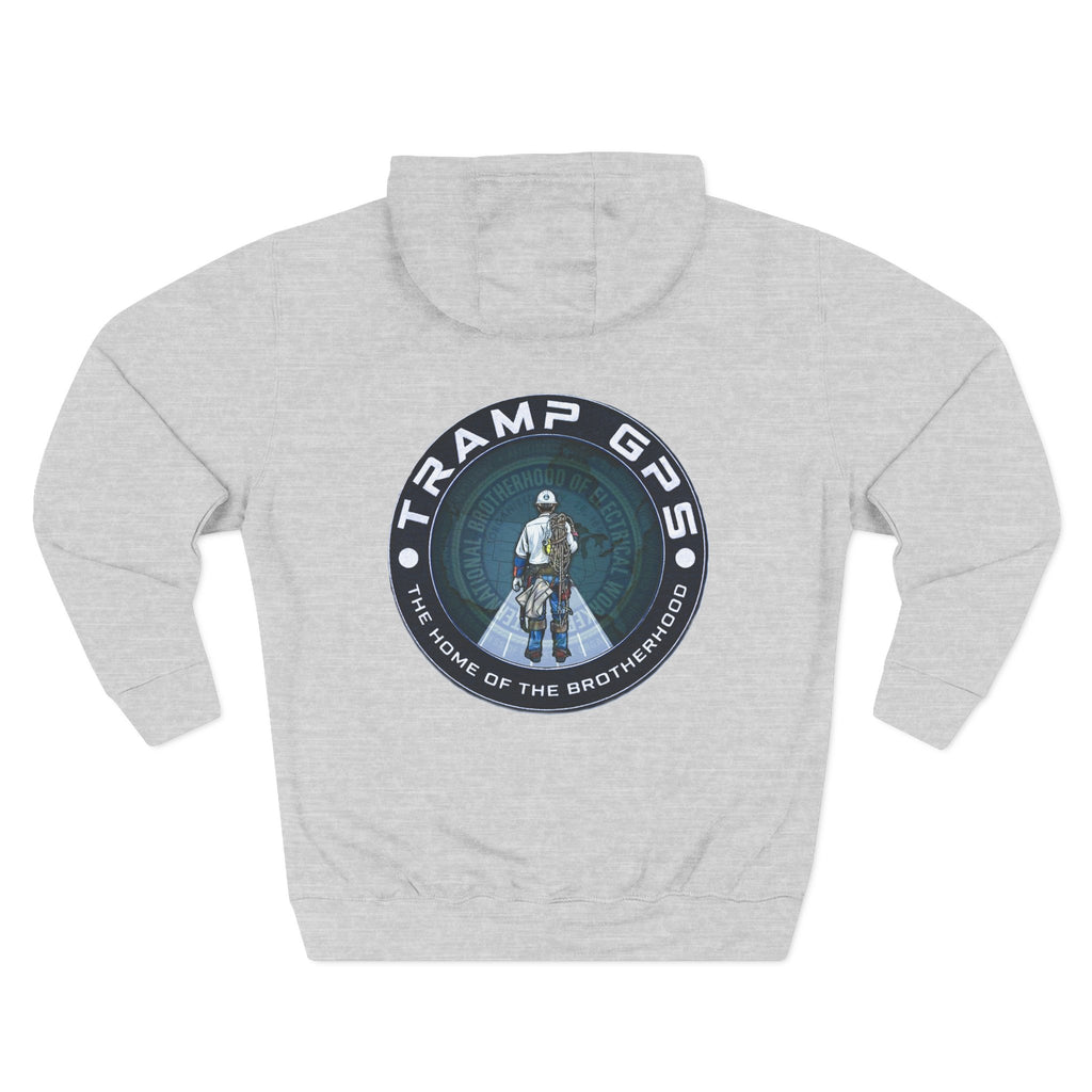 Tramp GPS Hoodie — 'The Home of the Brotherhood' Travel & Adventure Pullover